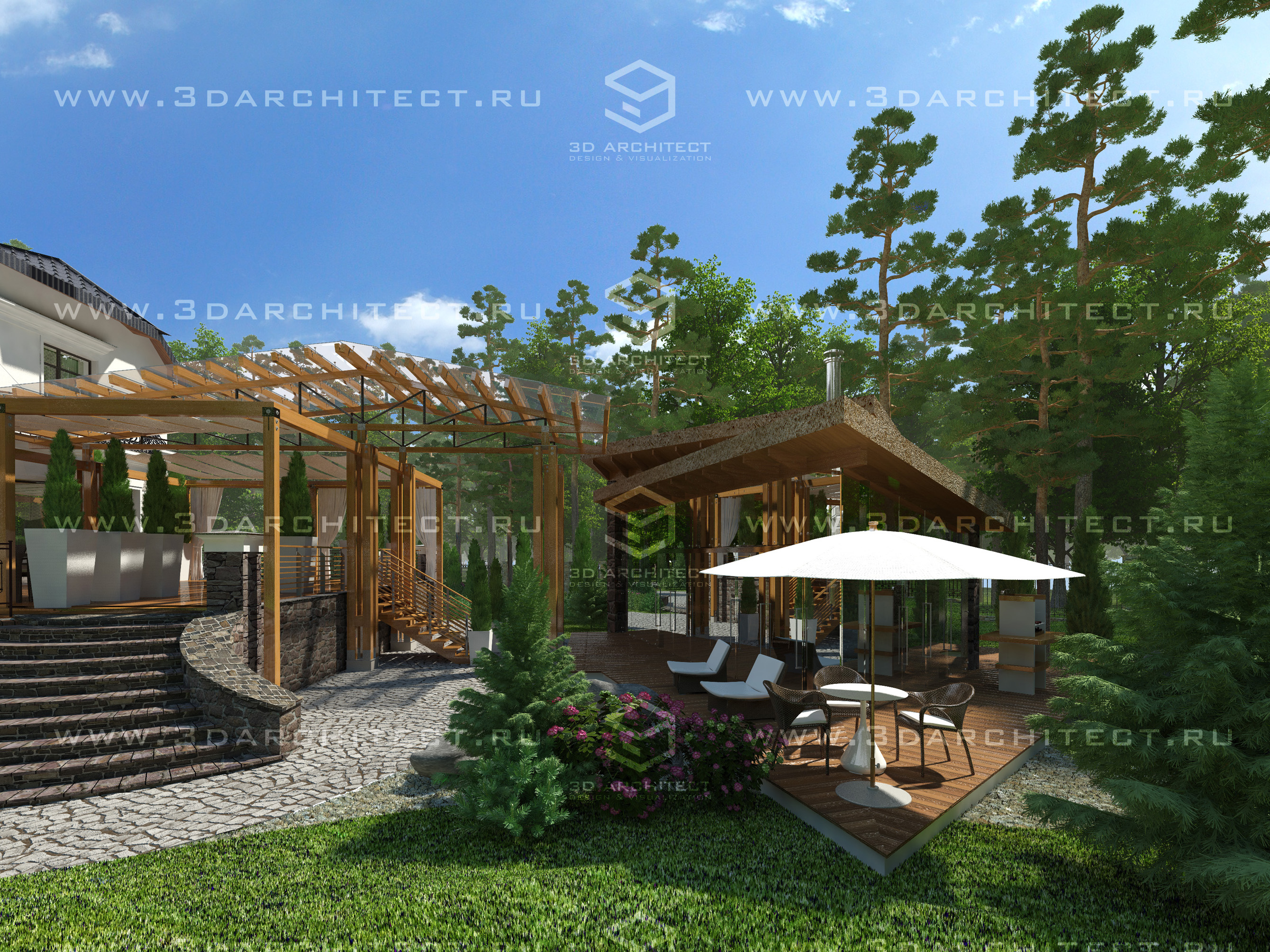 3D визуализация загородного дома | 3D Architect